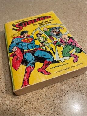DC Comics Superman Yellow & Red Retro Cover Book